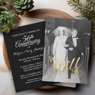 Custom 56. Hochzeitstag Foto wir noch tun Einladung