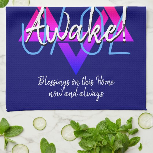 Custom 5782 Hebräisches neues Jahr Geschirrtuch (Gefaltet)