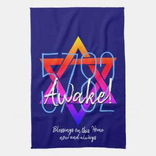 Custom 5782 Hebräisches neues Jahr Geschirrtuch