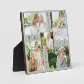 Custom 5 Foto Collage Best Mimi je Green Plaque Fotoplatte (Vorderseite)