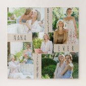Custom 5 Foto Collage Best Nana Ever Square Puzzle (Vertikal)