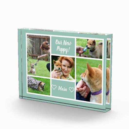 Custom 5 Foto Collage Family Pet Foto Block (Rechts)