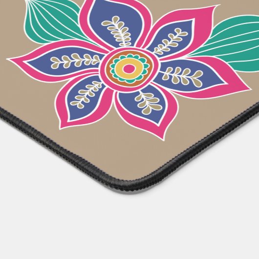 Custom 5 Foto Collage Farbige Bohemische Blume Schreibtischunterlage (Ecke)