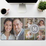 Custom 5 Foto Collage Grau Familie Schreibtischunterlage<br><div class="desc">Mit dieser eleganten Schreibtischmatte mit einem individuell anpassbaren 5-Foto-Collage-Design und grauen Akzenten gestalten Sie Ihren Arbeitsbereich individuell. Diese Tischmatte eignet sich hervorragend für die Präsentation von Erinnerungen,  Haustieren oder Lieblingsmomenten. Sie verbindet Funktionalität mit sentimentalem Wert und eignet sich somit ideal für Zuhause- oder Giftarbeiten.</div>