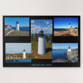 Custom 5 Foto Collage New England Leuchttürme Puzzle (Horizontal)