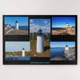 Custom 5 Foto Collage New England Leuchttürme Puzzle