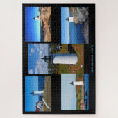 Custom 5 Foto Collage New England Leuchttürme Puzzle (Vertikal)