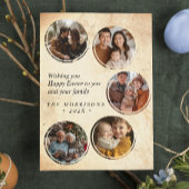 Custom 5 Foto Collage rustikale Osterpostkarte Einladung