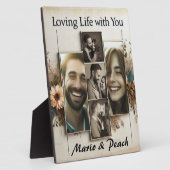 Custom 5 Foto Collage Tabletop Plaque Fotoplatte (Seite)