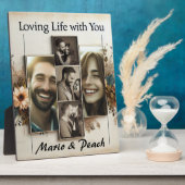 Custom 5 Foto Collage Tabletop Plaque Fotoplatte (Seite)