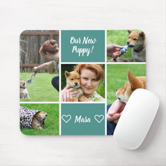 Custom 5 Foto Family Pet Mousepad (Mit Mouse)