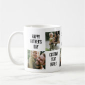 Custom 5 Foto Vater Geschenk Personalisiert 5 Text Kaffeetasse (Links)