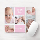 Custom 5 Foto von New Baby Girl Pink Mousepad (Mit Mouse)
