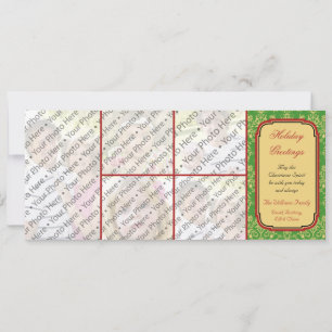 Custom 5 Foto Weihnachtskarte Feiertagskarte