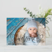 Custom 5 Fotos Geburtsankündigung , Neugeborenes Einladung (Stehend Vorderseite)