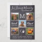 Custom 5 Fotos Pet-Gedenkfeier Einladung (Vorderseite)