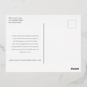 Custom 5 Fotos Typografie Foliday Postkarte (Rückseite)