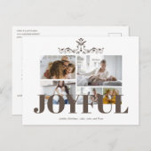 Custom 5 Fotos Typografie fröhlichen Urlaub Postkarte (Vorne/Hinten)