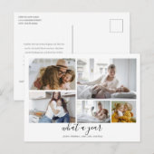 Custom 5 Fotos Typografie Urlaub Postkarte (Vorne/Hinten)