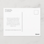 Custom 5 Fotos Typografie Urlaub Postkarte (Rückseite)