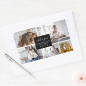 Custom 5 Fotos Typografie Urlaub Rechteckiger Aufkleber (Umschlag)