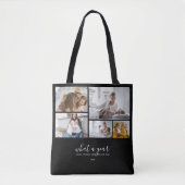 Custom 5 Fotos Typografie Urlaub Tasche (Vorderseite)