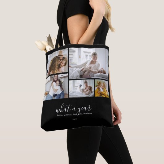 Custom 5 Fotos Typografie Urlaub Tasche (Von Nahem)