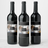 Custom 5 Fotos Typografie Urlaub Weinetikett (Flaschen)