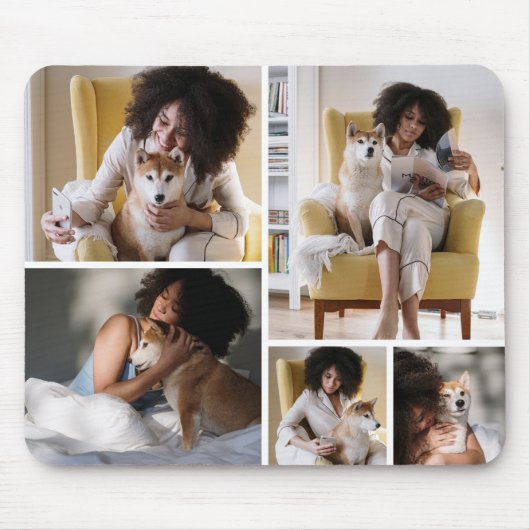 Custom 5 Photo Collage Mousepad (Vorne)