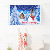 Custom 5' x 3' Christmas Vinyl Banner Snow-Szene (Insitu)