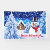 Custom 5' x 3' Christmas Vinyl Banner Snow-Szene (Horizontal)