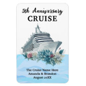Custom 5th Anniversary Cruise Cabin Door Magnet (Vertikal)