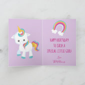 Custom 5th Birthday Unicorn Karte (Innenseite)