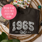 Custom 60. Geburtstag 1965 Lace Coquette Bow Sweatshirt