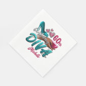 Custom 60. Geburtstag Afrikanische Amerikanerin Di Serviette (Ecke)
