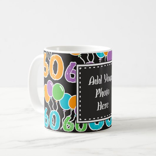 Custom 60. Geburtstag Foto Farbige Tasse (Vorderseite Links)