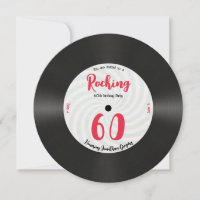 Custom 60. Geburtstag Retro Music Record Rocking