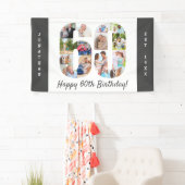 Custom 60. Geburtstagsparty Foto Collage Banner (Insitu)
