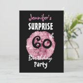 Custom 60. ÜBERRASCHUNG Geburtstagsparty Einladung (Stehend Vorderseite)