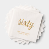 Custom 60. Wiedersehen Modern Gold Foil Napkins Servietten Mit Folie (Insitu (Gestapelt))