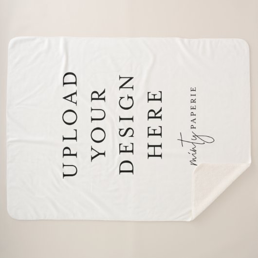 Custom 60" x 80" Sherpa Blanket, Large Sherpadecke (Vorderseite (Horizontal))