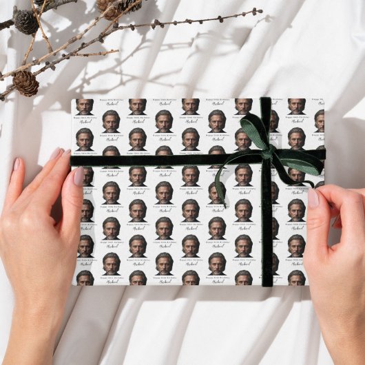Custom 60th Birthday Photo Wrapping Paper forAdult Geschenkpapier