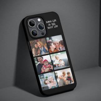 Custom 6 Foto Collage Großmutter nana mit Kindern Case-Mate iPhone Hülle