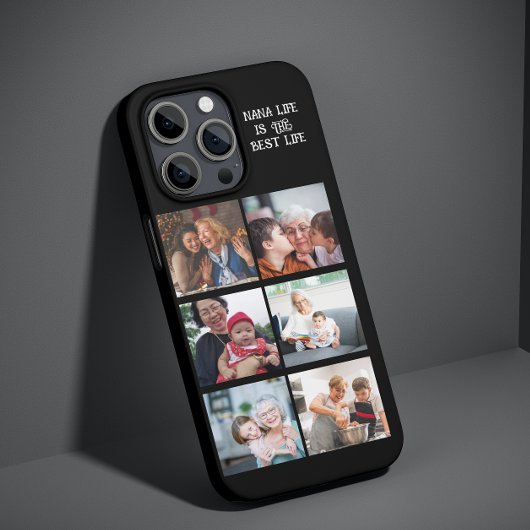Custom 6 Foto Collage Großmutter nana mit Kindern Case-Mate iPhone Hülle