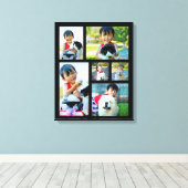 Custom 6 Foto Collage Mosaik Wrapped Canvas Leinwanddruck (Insitu (Holzboden))