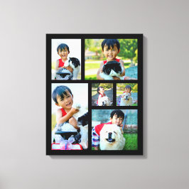 Custom 6 Foto Collage Mosaik Wrapped Canvas Leinwanddruck