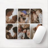 Custom 6 Foto Collage Personalisierte Familienkids Mousepad (Mit Mouse)