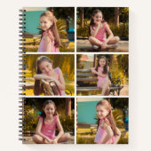 Custom 6 Foto Collage Spirale Notebook Notizblock (Vorderseite)