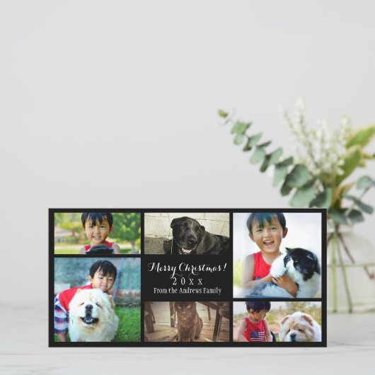 Custom 6 Foto Collage Weihnachten (Stehend Vorderseite)