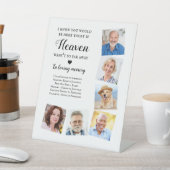 Custom 6 Foto Heaven Gedicht Wedding Memorial Sockelschild (In SItu)